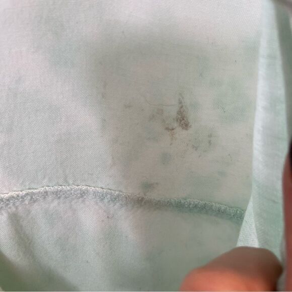 Sim & Sam Mint Green Tie Dyed Button Down Blouse Size Large - Picture 7 of 9